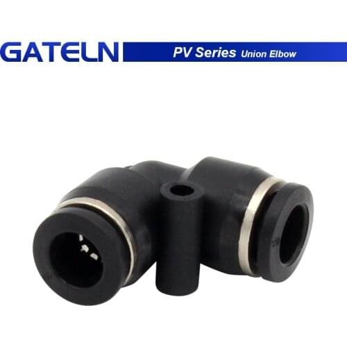 10PCS/LOT PV Series Union Elbow PV4 6 8 10 12 14 16 Pneumatic L Type elbow fitting Plastic Pipe Connector Quick Fitting
