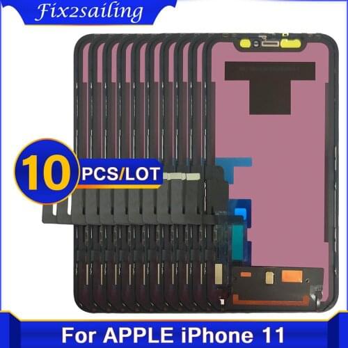 Wholesales 10 Pcs Incell LCD For iphone 11 LCD Display and Touch Screen Digitizer Assembly phone parts Free shipping
