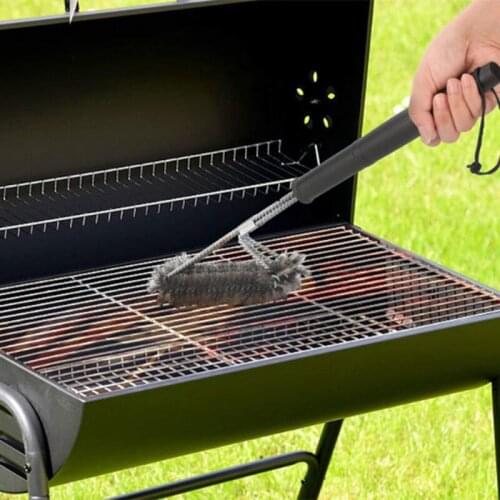 18 Inch Grill Cleaning Brush BBQ Tool Grill Brush 3 Stainless Steel Brushes In 1 Cleanin Bbq Accessories Best Cleaner Barbecue