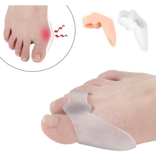 2pcs=1pair Silicone Toe Separator Bunion Protetor Gel Corrector Hallux Valgus Toes Finger Separators Foot Care Pain Relief