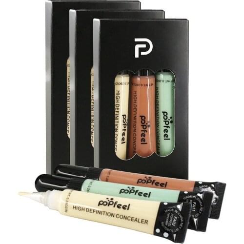 3Pcs / Lot New 7 Color Concealer Makeup Base Cream Repair Cream Concealer Contour Palette Base Primer Bronze Cover Acne Marks