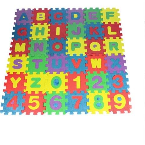 36pcs/set Unisex Mini Puzzle Kid Educational Alphabet Letters Numeral Foam Mat