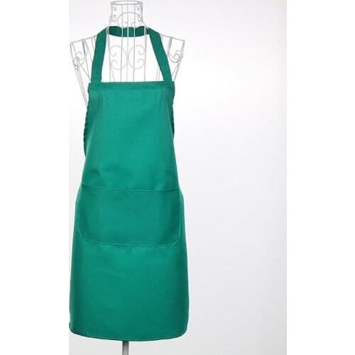 50pcs Multi Color Fashion Apron Solid Color Big Pocket Family Cooking Home Baking Bib Art Apron lin4040