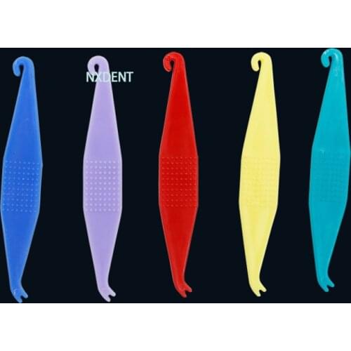 50PCS Dental Disposable Orthodontic Elastic Placer for Braces Bands Orthodontic Rubber Ligature Ties Ring Retractor Tooth Care