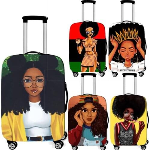 African girl luggage cover women Travel Accessories elastic trolley case suitcase cover for 18-32 inch suitcase case