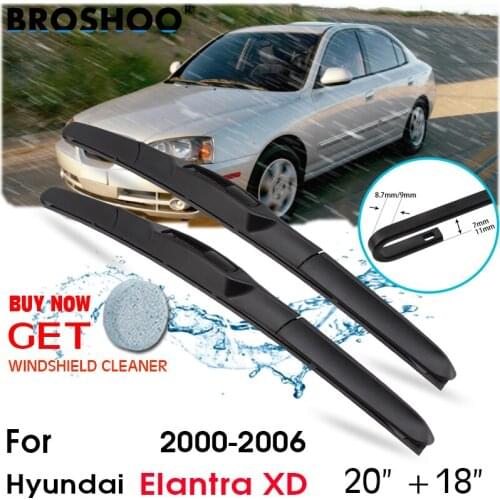Car Wiper Blade Front Window Windscreen Windshield Wiper Blades J hook Auto Accessories For Hyundai Elantra XD 20"+18" 2000-2006