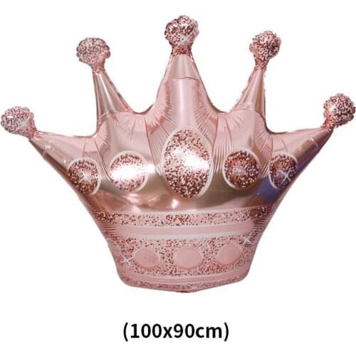 Large Crown Foil Balloons Gold Crown Helium Balloon Princess for Baby Decoration Happy Birthday Wedding Party