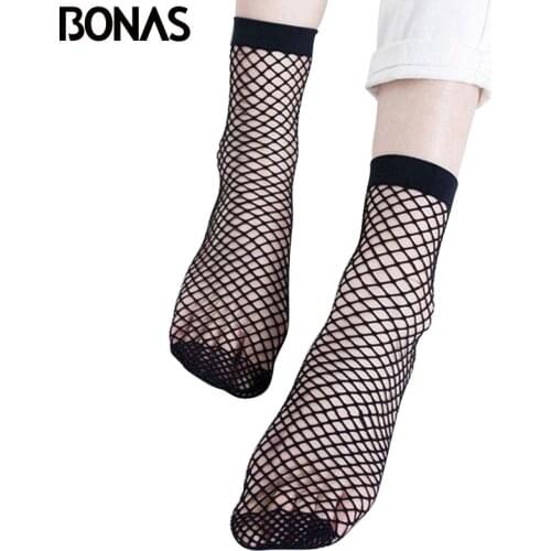 BONAS Women's Fishnet Socks