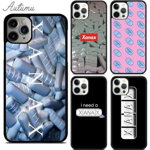 XANAX Phone Case for iPhone 11 12 Pro Max mini X XR XS SE 2020 5 6S 7 8 Plus Samsung Galaxy S8 S9 S10 Cover shell