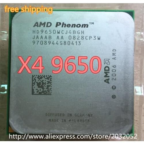 AMD Phenom X4 9650 (HD9650WCJ4BGH) CPU 2.3 GHz Quad Core Socket AM2+ 9650 can work