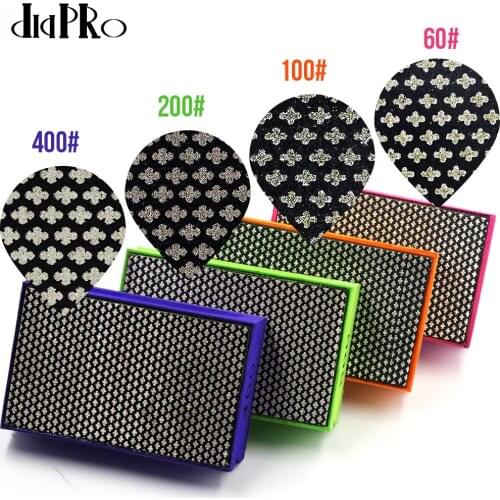 Diapro Electroplated Diamond Hand Polishing Pad 90X55mm For Stone Glass Ceramic Marble Granite