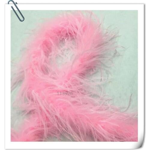 EMS free!2meters Long pink OSTRICH FEATHER BOA ostrich skirt natural feather plume for wedding decoration indian headdress