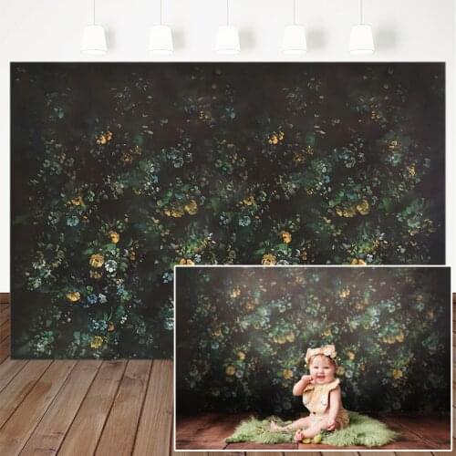Newborn Dark green Flower Photography Background Child Portrait Backdrop Decoration Props Children Photo Studio Baby Shower