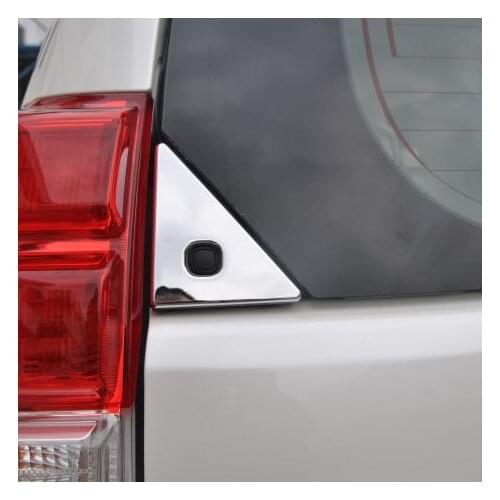 Chrome Rear Window Corner Cover Tirms For Toyota Prado Accessories FJ150