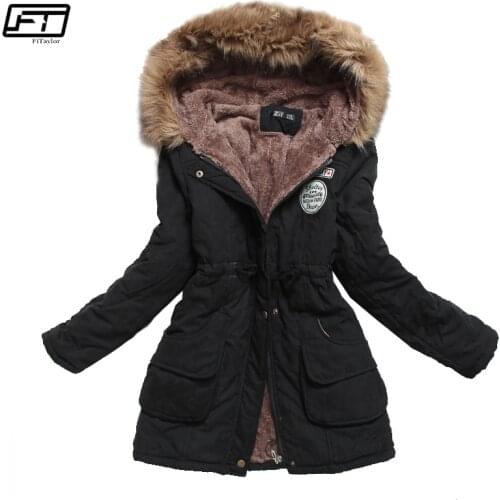 Fitaylor Winter Jacket Women Thick Warm Hooded Parka Mujer Cotton Padded Coat Long Paragraph Plus Size 3xl Slim Jacket Female