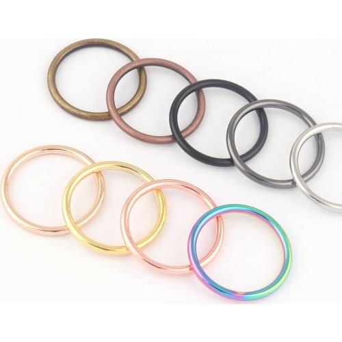 30mm Rainbow Metal O Rings Loops Round Formed Strap Ring,Handbag Purse Bag Clasp Webbing Backpack Making Hardware Supplies 6PCS
