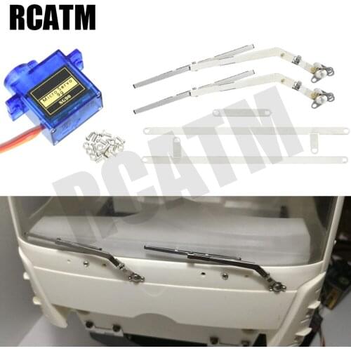 1 Pair Metal Electric Wiper With 9g Servo For Tamiya 1/14 RC Truck Actros Arocs MAN Scania R620