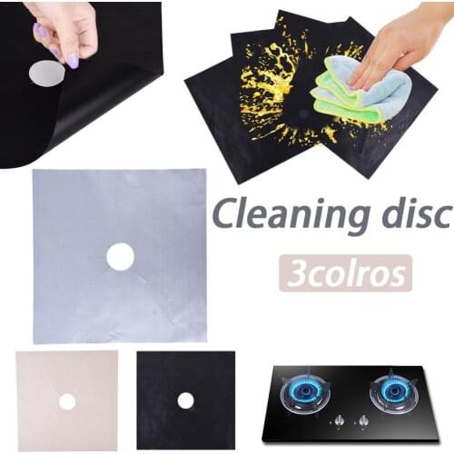 4PCS Reusable Gas Range Stovetop Burner Protector Gas Stove Top Surface Protection Non-stick Cleaning Pad Cleaning Kitchen Tools