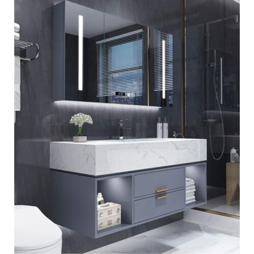 Marble bathroom cabinet combination intelligent luxury modern minimalist sink washbasin bathroom sink cabinet