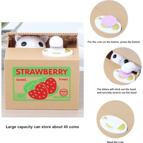 Cartoon Cute Piggy Bank Cash Coin Money Bank Automatic Moneybox Collecting Bank Saving Box For Kids Adults EF