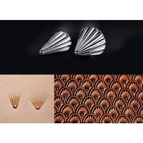 FS5 shell pattern combination tool radial pattern diy handmade leather carving stainless steel advanced printing tool carving