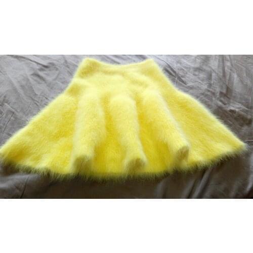 New Women winter skirt mink cashmere skirt elastic backing free shipping S21