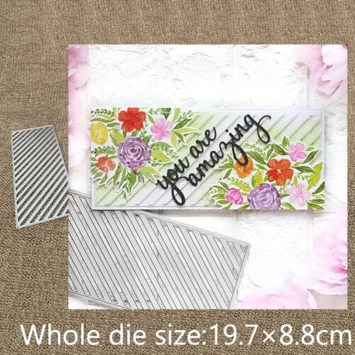 New Design Craft Metal stencil mold Cutting Dies stripe frame decoration scrapbook die cuts Album Paper Card Craft Embossing