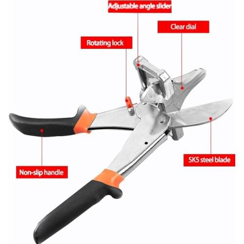 Multifunction Angle Scissors 45 Degree 90 Degree Edge Card Edge Angle Scissors Wire Slot Cutter Scissors Woodworking tools