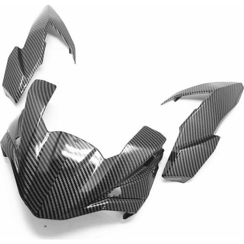 Carbon Fiber Pattern Front Headlight Fairing Side Pannel for Kawasaki Z650 2017-2019