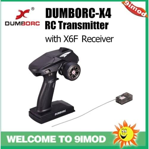DUMBORC X4 4CH 2.4ghz RC Radio Transmitter and X6F Receiver RC Car Remote controller for JJRC Q65 mn-90 RC Boat Tanks