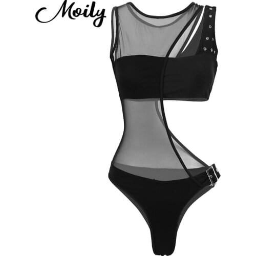 Sexy Mesh One Piece Suits Swimsuit Swimwear Women Bathing Suit Sleeveless Cut Out Monokini Female Swimming Suit Bikini Beachwear