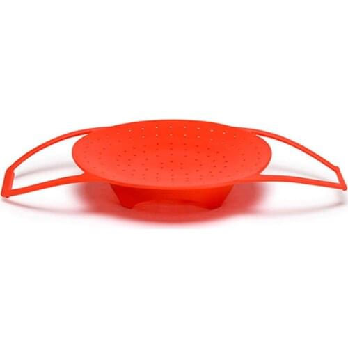 Food Silicone Cooker Dishwasher Safe Steamer Basket Kitchen Tool Durable Folding Useful Vegetable Expandable Heat-Resistant