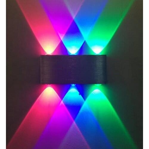 LED modern rectangular wall lamp creative aluminum lamp 6w corridor lamp bar ktv clubhouse indoor decoration lamp110v220v