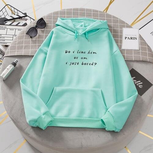 Letter Print Hoodie Womens Hooded Jacket Long Sleeve Casual Sweatshirt Women Harajuku Korean Fashion Pullover Feminino Moletom