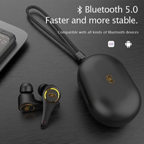 KINGSTAR TWS Bluetooth Headphones with Microphone Wireless Earbuds HiFi Stereo Headphones Sport Running Waterproof Headsets