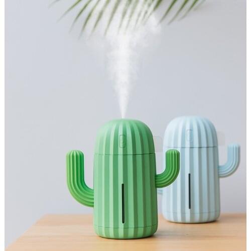 Cactus Humidifier Aroma Diffuser Air Humidifier 340ML Ultrasonic Cool Mist Maker Fogger LED Essential Oil Diffuser For home