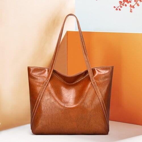 Women Shoulder Bag Big Tote Bag Zipper Bag Vintage Effect Hand Bags Women Shopping Bag