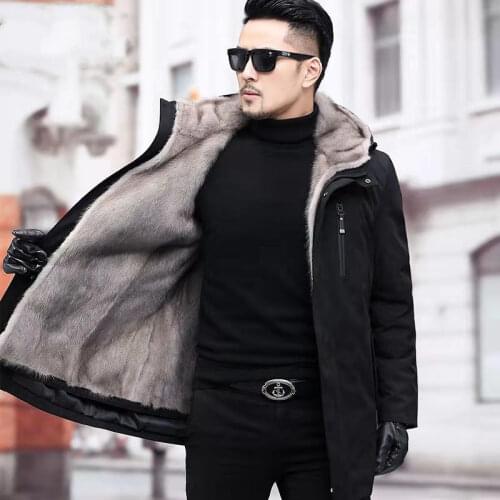 Winter Jacket Parka Mens Thicken Faux Fur Lining Coats Men Hooded Coat To Keep Warm for Male Jaqueta De Couro Chaqueta Y119