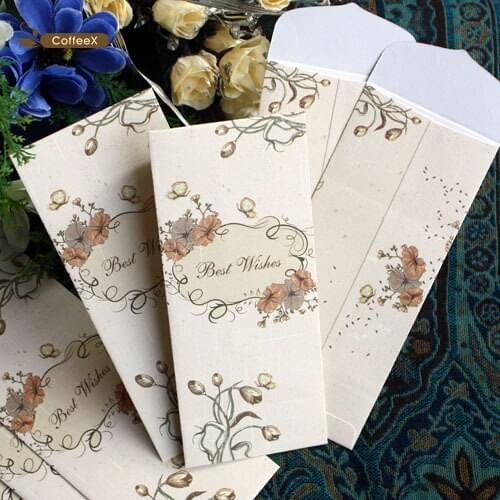 1pcs[BZNVN] bookmark bag wholesale flower bud bookmark bag bookmark partner package small gift paper bag