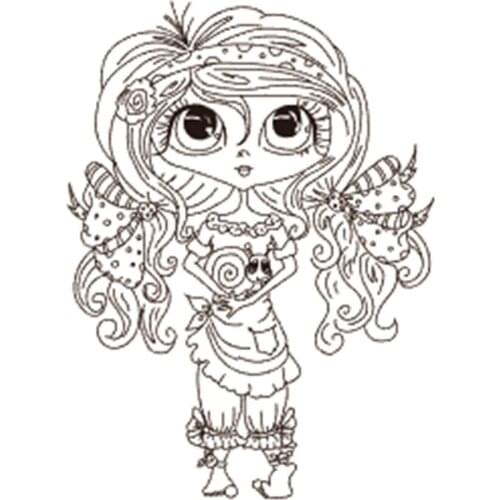 10x8 Funny girl New Transparent Clear Rubber Stamp Sheet Cling Scrapbooking Photo Album PaperCard DIY Craft