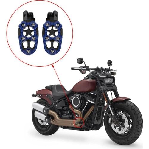 2pcs Universal 8mm Metal Motorcycle Foot Pegs Pedals Footrests with Spring MGO3
