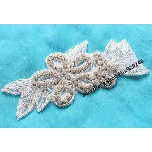 20pc/pack wholesale flower leaf crystal rhinestone for bridal dress decoration hotfix stone trims for garment hat bags accessory