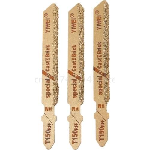 3pcs 3" T150 Carbide Grain 50 Grit T-Shank Jig saw Blades Ceramic Tile Cutting Tool New