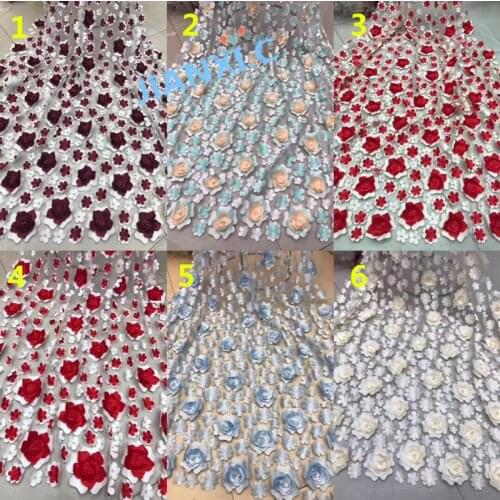 5yards good quality embroidered lace fabric nice luxury DiuDiu-1126 tulle mesh lace for sawing