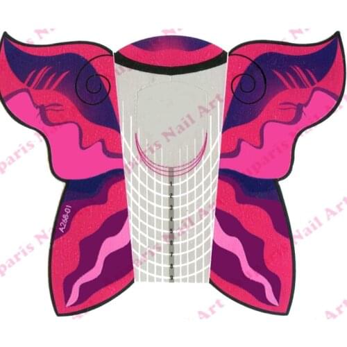 500 Nail Art Form Sticker Self-adhesive Extension Guide Acrylic Tips UV Gel 41B 500pcs/Roll Butterfly