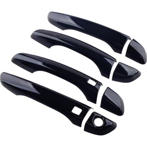 8Pcs/Set Car ABS Smart Glossy Black Side Door Handle Cover Trim ABS Fit For Hyundai Elantra 2020 2019 2018 2017
