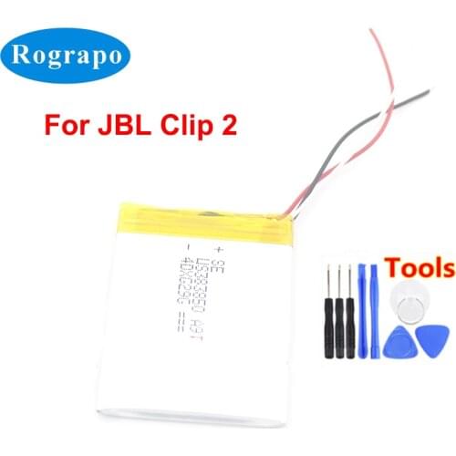 New 730mAh P044052 Replacement Battery For JBL Clip 2 Clip 2 AN CLIP2BLKAM CS056US GSP383555 Speaker Loudspeaker