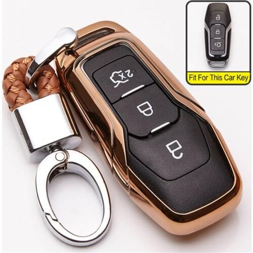 TPU Car Key Cover Case For Ford Escort Edge Everest Mondeo Mustang F-150 Galaxy Kuga S-Max Explorer Ranger 2015 2016 2017 2018