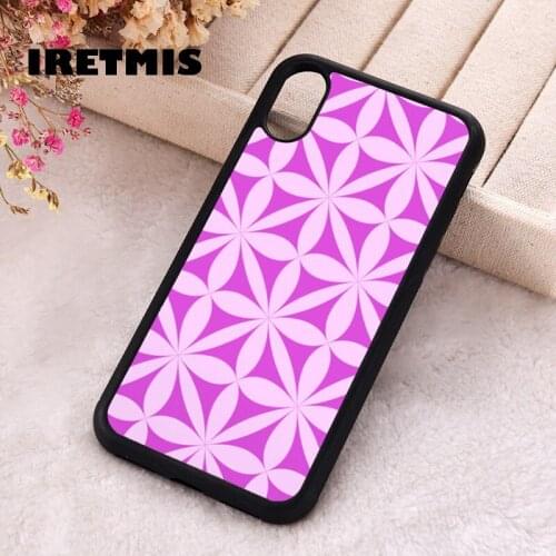 Iretmis 5 5S SE 2020 Phone Cover Case for iPhone 6 6S 7 8 Plus X Xs XR 11 12 Mini Pro Max Rubber Silicone Pink Flower Pattern
