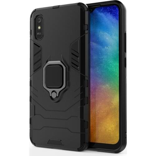 For Xiaomi Redmi 9A Case Luxury Ring Back Cover Stand Armor ShockProof Case For Xiaomi Redmi 9A 9 A Redmi9A Phone Cases